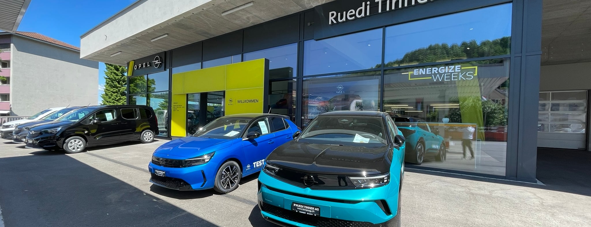 Opel Showroom der Garage Ruedi Tinner AG in Baden